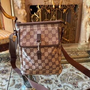 Gucci Brown Vintage Crossbody Bag EUC